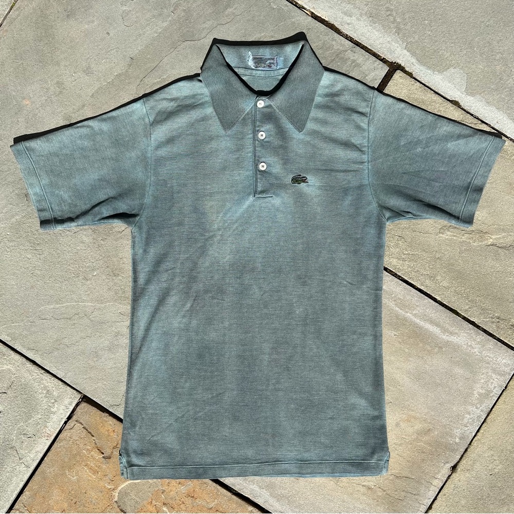 Vintage 80s Hand Dyed Reworked Upcycled Lacoste Polo